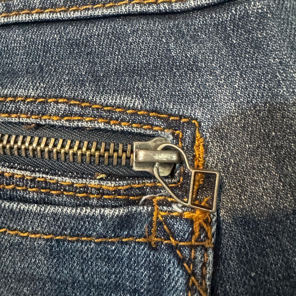 Ultra Low Rise Seduction V2:Victoria Moto Skinny Jeans Dark Wash Size 3/31 - Picture 5 of 6